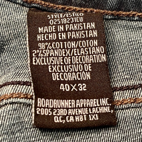 Urban Star Mens 40 x 32 Jeans Premium Apparel Straight Leg Dark S988-210 - Picture 11 of 11